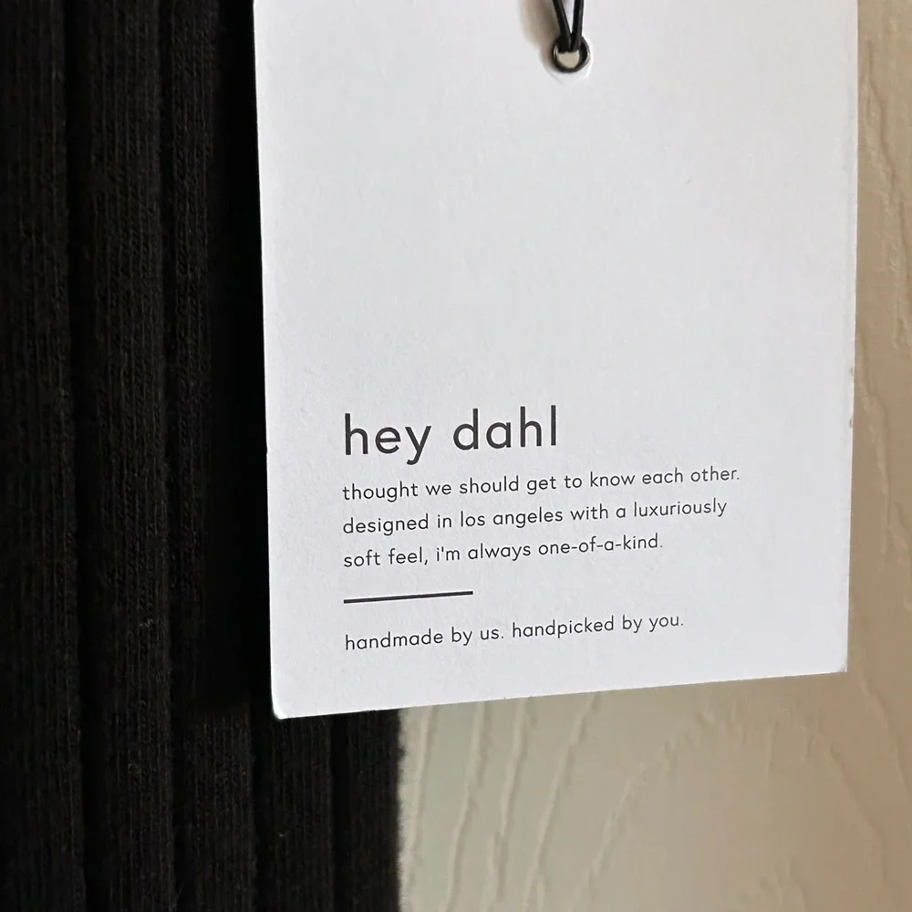BELLA DAHL Women’s Black Ribbed Sleeveless Midi Dress Size‎ Small NWT